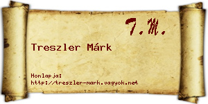 Treszler Márk névjegykártya
